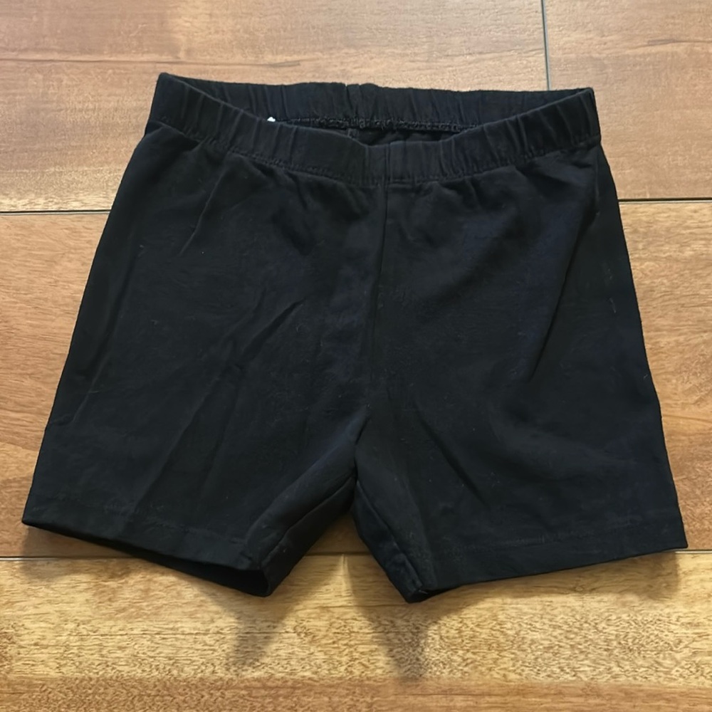 Plain black cotton shorts